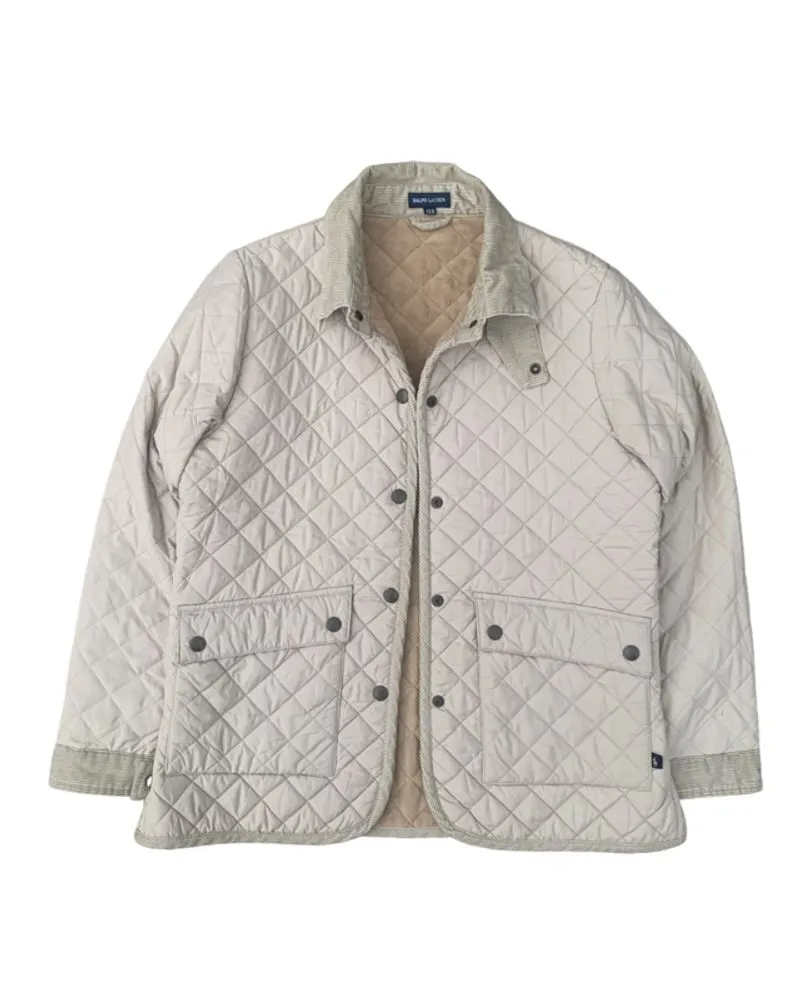 Ralph Lauren Quilted Barn Jacket - Size 160 (Fit M/L—Beige photo 1