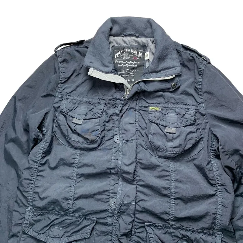 Tommy Hilfiger Vintage Streetwear Denim jacket Pria navy Preloved