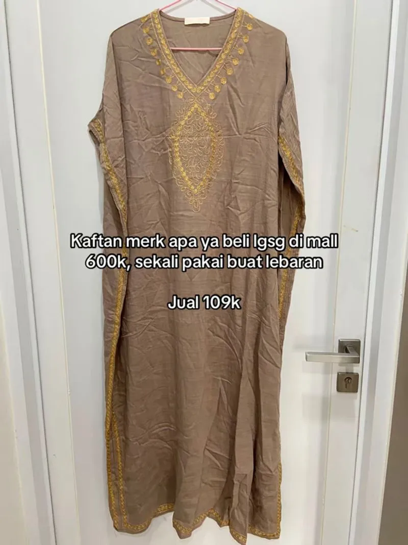 Kaftan branded preloved sekali pakai aja photo 1