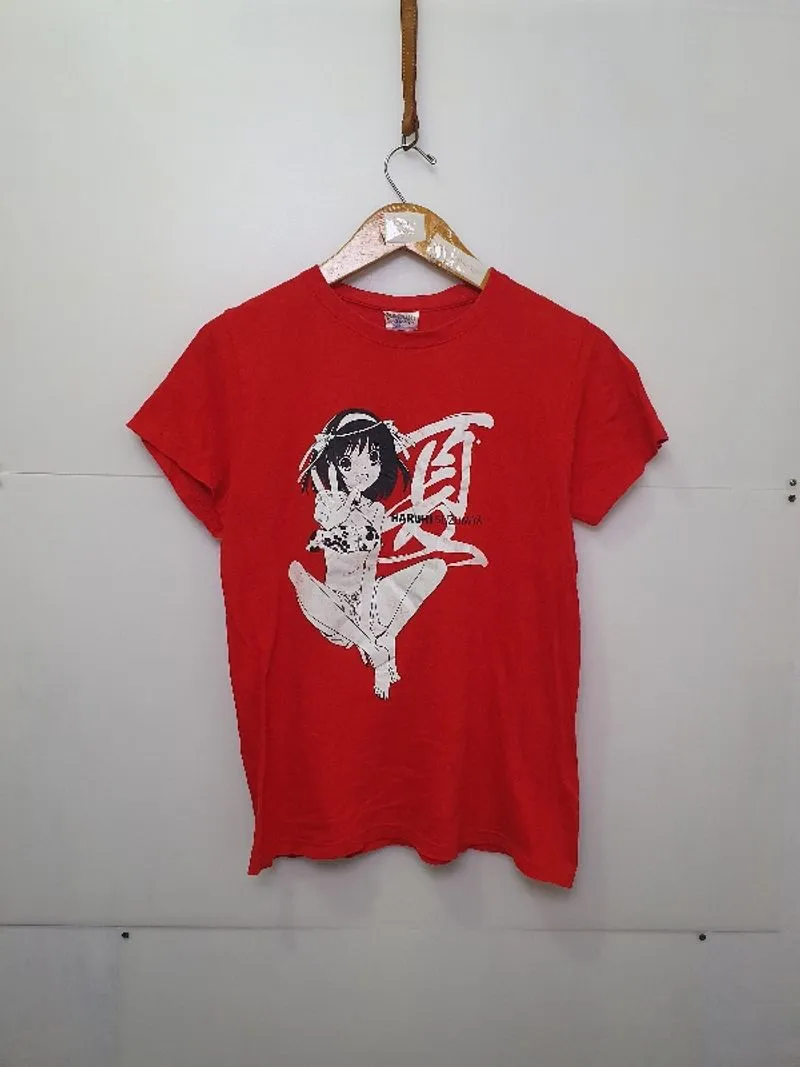Kaos Anime Haruhi Suzumiya Merah photo 1