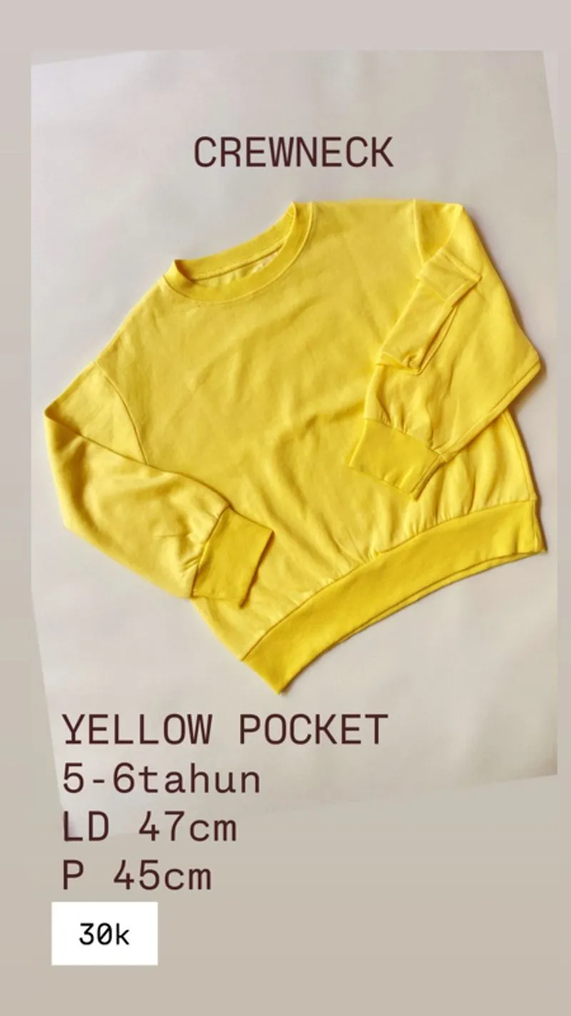 YELLOW POCKET CREWNECK photo 1