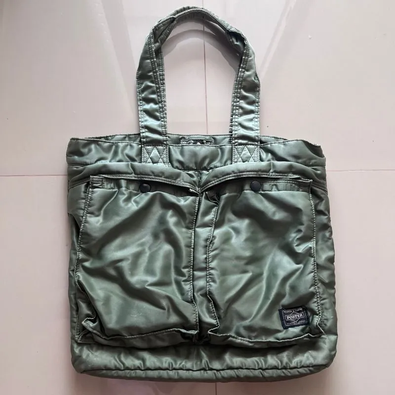 (NEGO SADIS BLOCK) PORTER YOSHIDA Tanker Tote Bag Sage Green photo 1