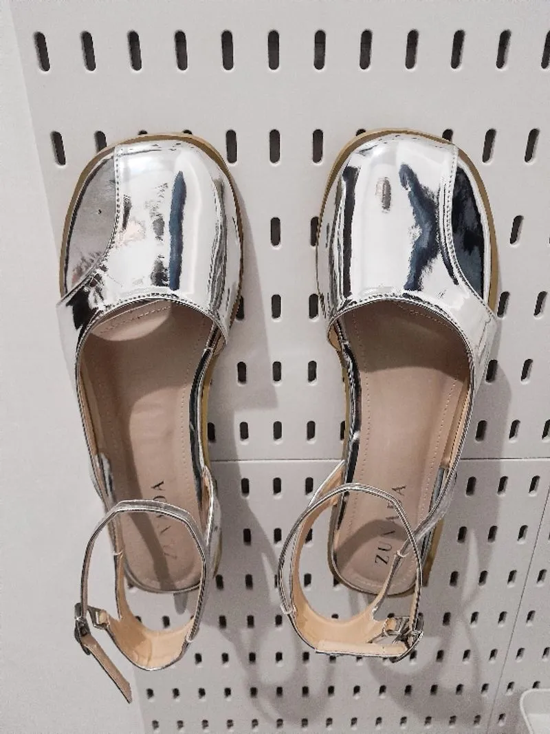 Sandal Sepatu Silver Wanita Barang Baru Ukuran 40 photo 1