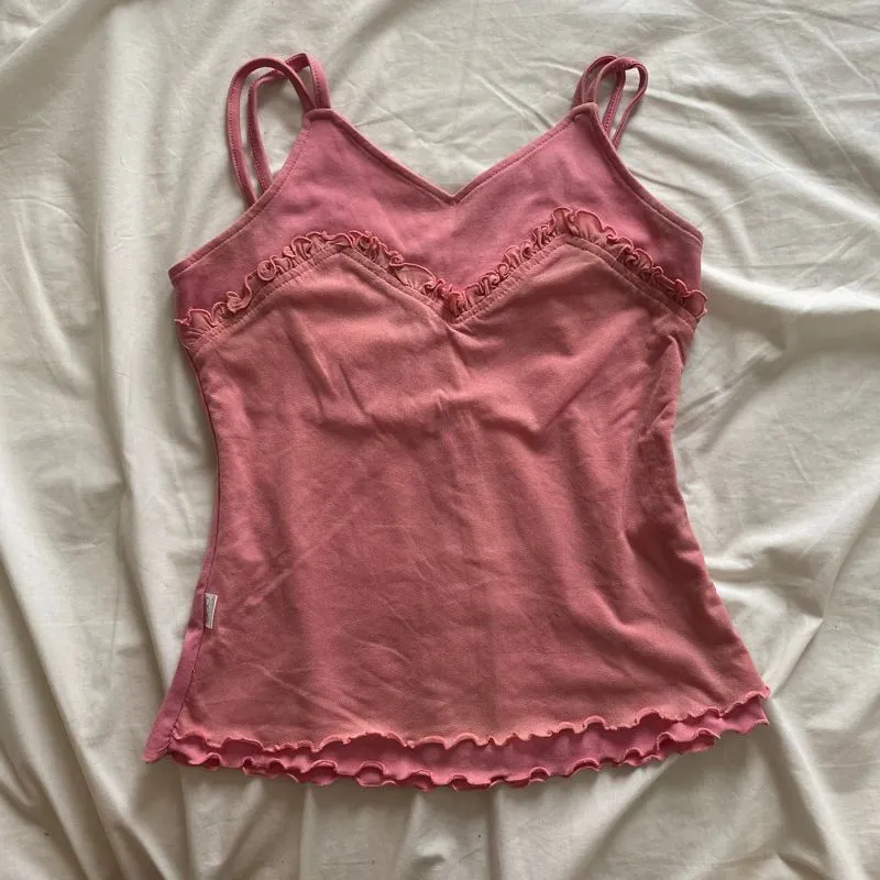 Pink Frilly Y2K Camisole photo 1