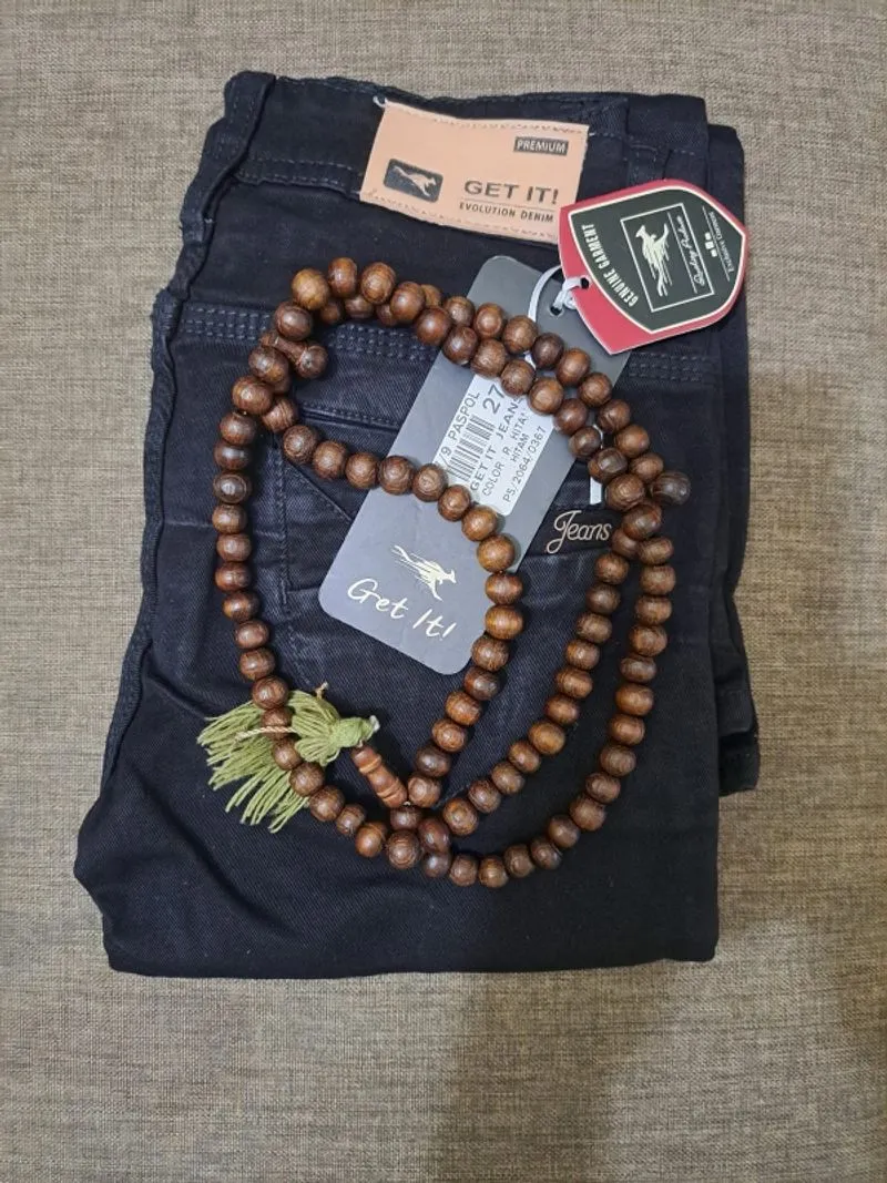 Celana Panjang Jeans Wanita Hitam Sz 27-30 photo 1