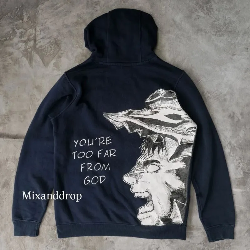 1on1 NIKE X BERSERK Hoodie Handmade Painted photo 1