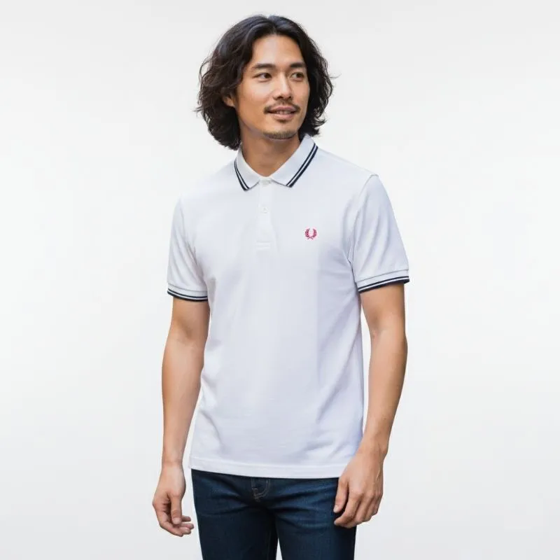 Kaos polo shirt FRED PERRY Twin Tipped white colour Size M photo 1