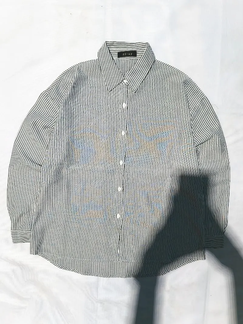 Kemeja Casual Salur Boxy CLIZY photo 1
