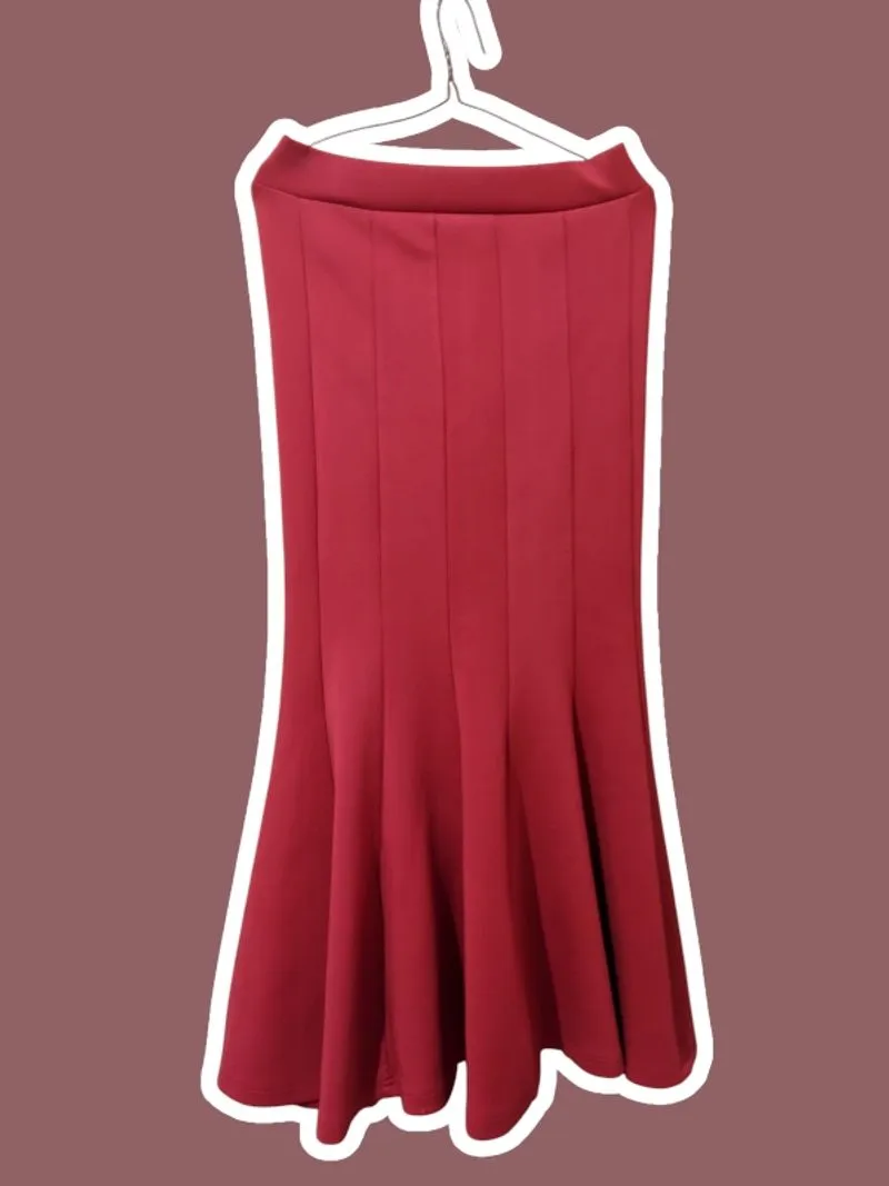 Rok Span Mermaid Tebal – Warna Merah
 photo 1