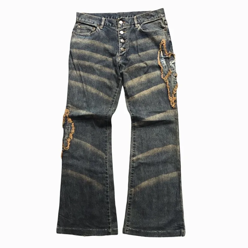 Tornado Mart Goth Avant Garde Jeans Pria tan brown photo 1