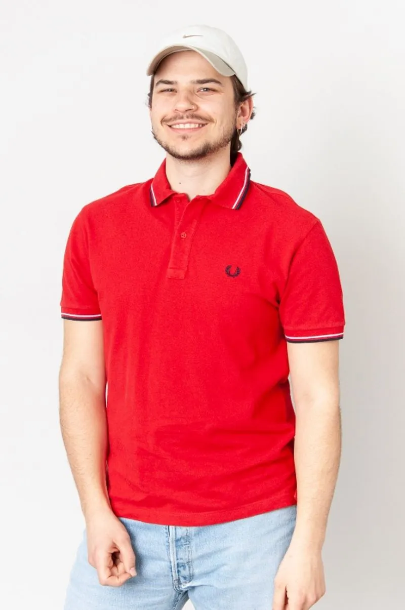 Kaos polo shirt Fred Perry Red colour Twin Tipped Size S photo 1