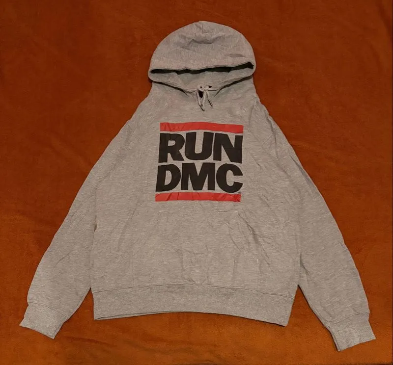 RUN DMC BIG LOGO PULLOVER GREY HOODIE photo 1