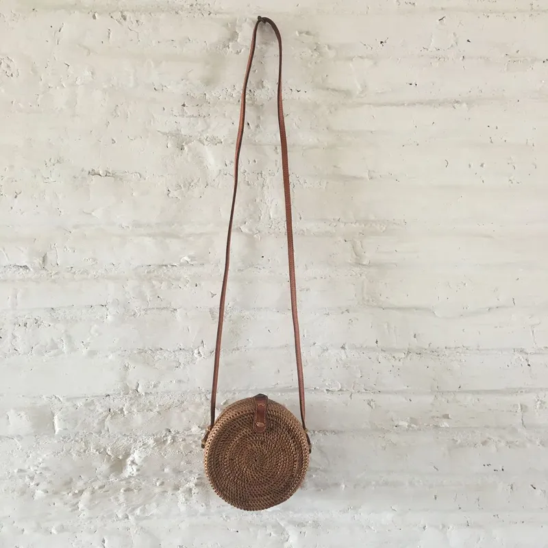 Vintage Batik Crossbody Bag Wanita tan brown photo 1