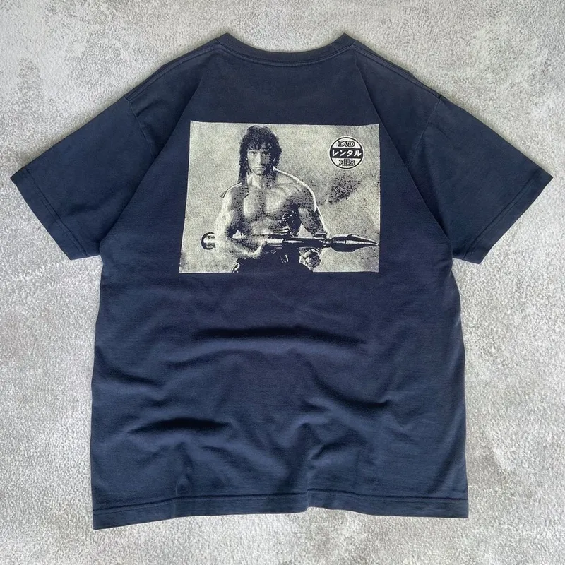 Fruit of the Loom Vintage Y2K T-shirt Pria navy photo 1