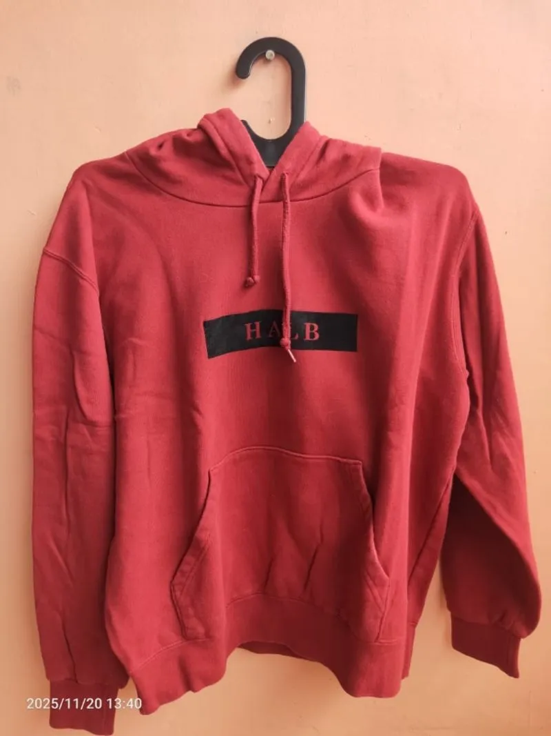 Jaket Hoodie Polos Maron photo 1