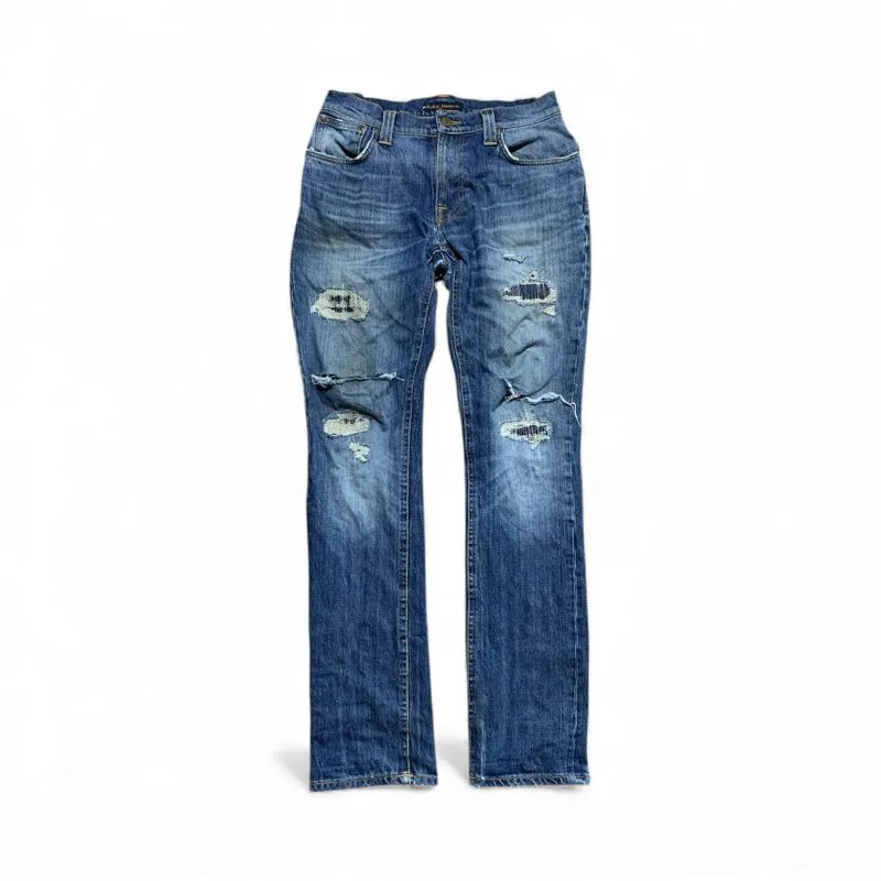 Nudie Jeans NJ4076 Thin Finn Ripped Denim Pants photo 1