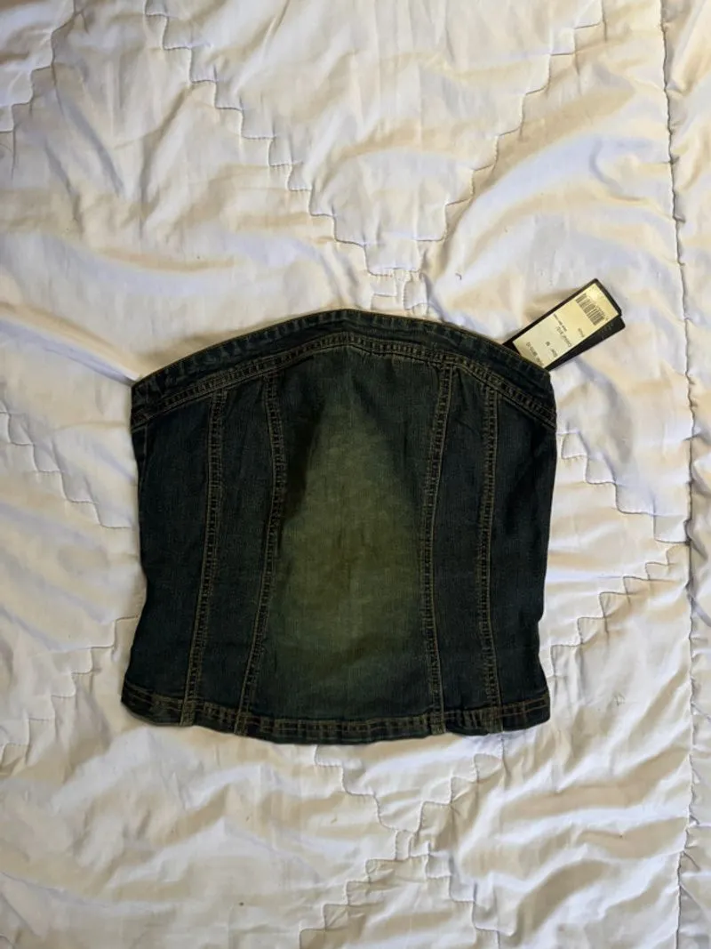 Deadstock denim tube top photo 1