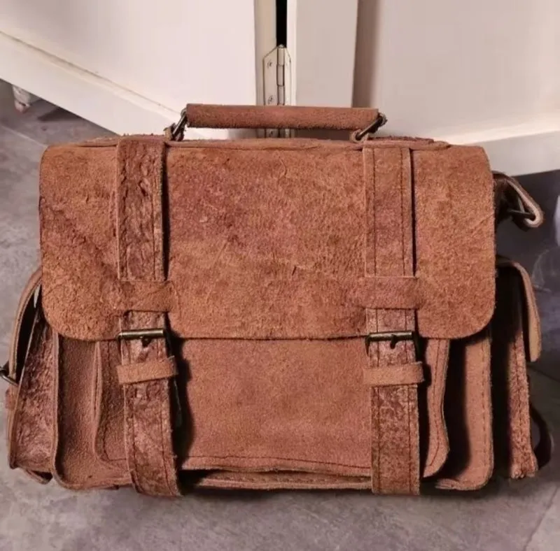 Tas postman kulit asli real leather vintage unisex photo 1