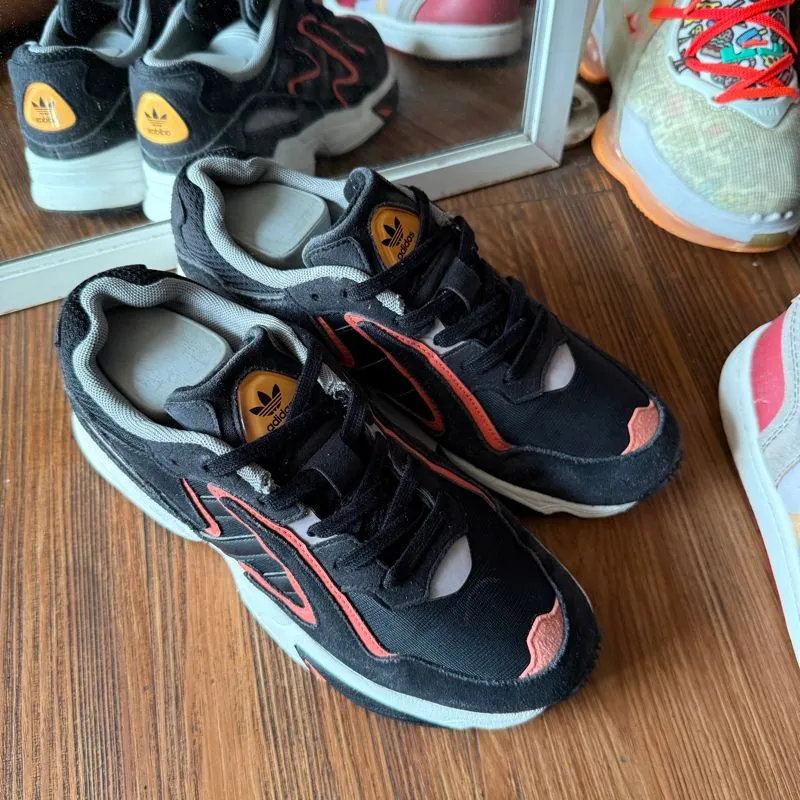 Adidas Yung 96 Chasm Black Coral Orange Original photo 1