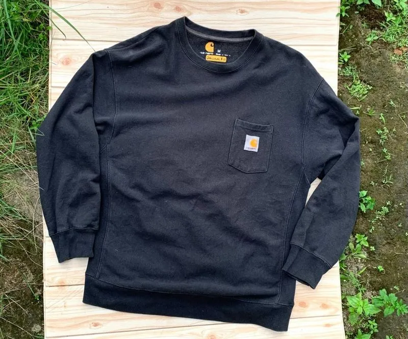 CARHARTT sweater Heavy Cotton M fit L(76x58) fading mulus photo 1