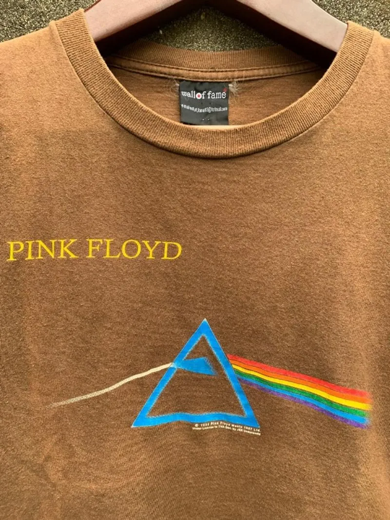 Vintage Y2K PINK FLYOD 1996 band tee S (p62x47) Faded langka photo 1