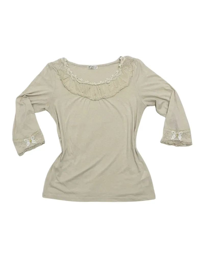 axes femme beige shirt  photo 1
