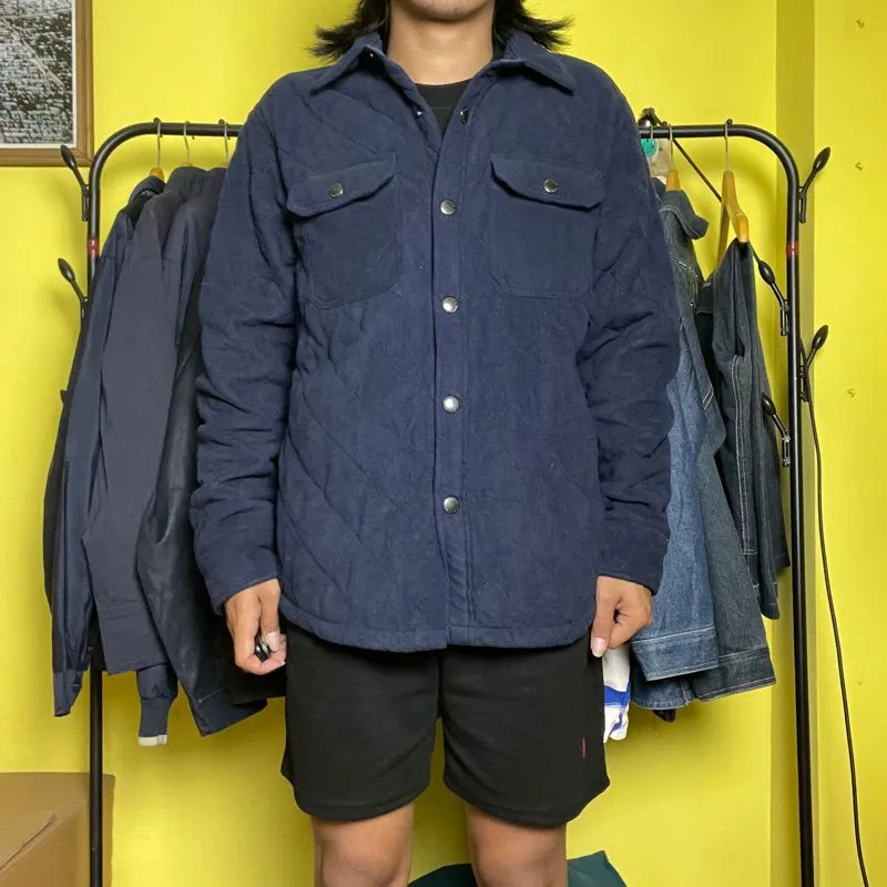 ZARA Streetwear Casual Windbreaker Pria navy photo 1