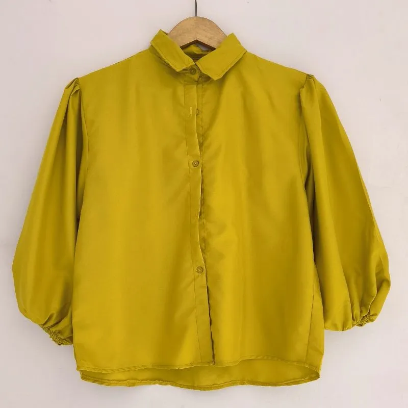 Casual Blouse Wanita yellow photo 1