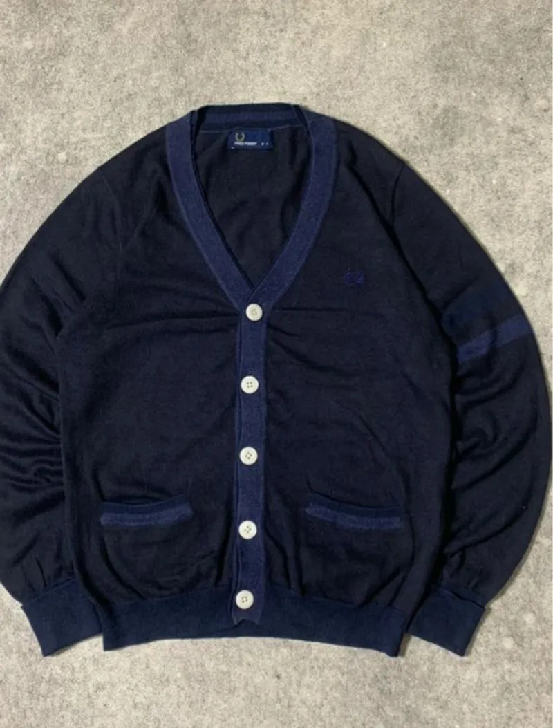 fred perry cardigan navy photo 1
