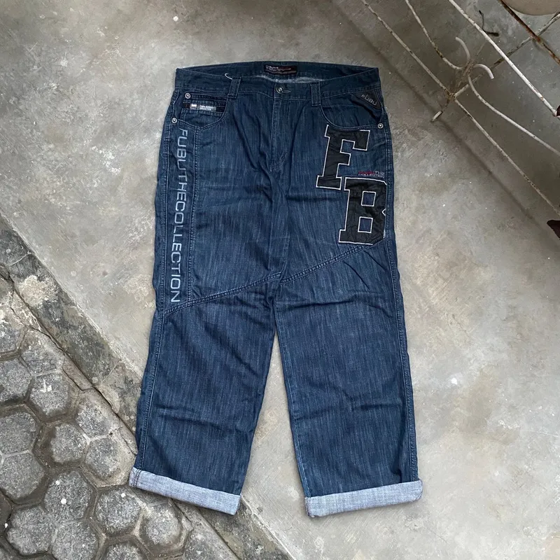 JNCO Streetwear Y2K Jeans Pria navy photo 1