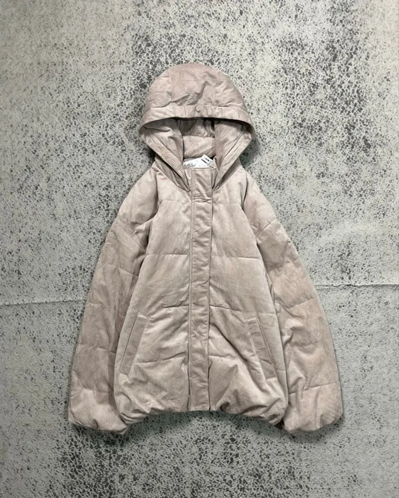 Colza Corduroy Boxy Puffer Jacket photo 1