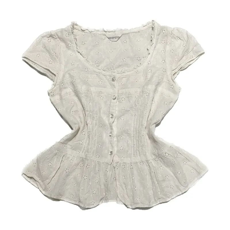 Blouse Wanita white cream photo 1