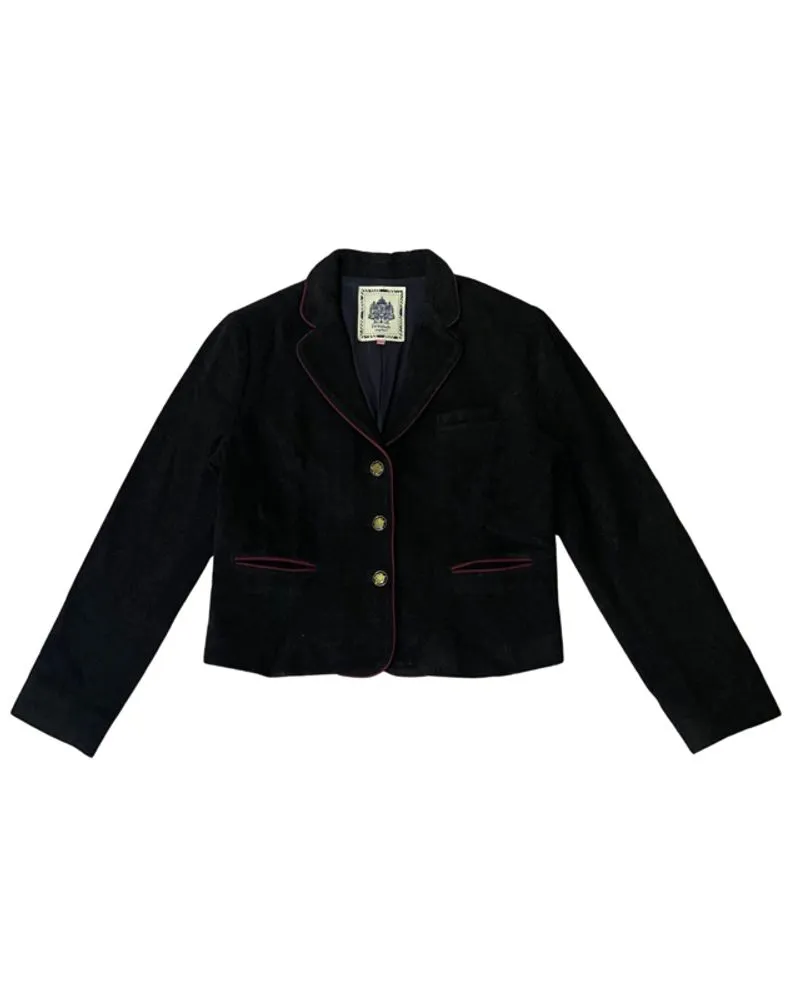 Classic Velvet Button Blazer photo 1
