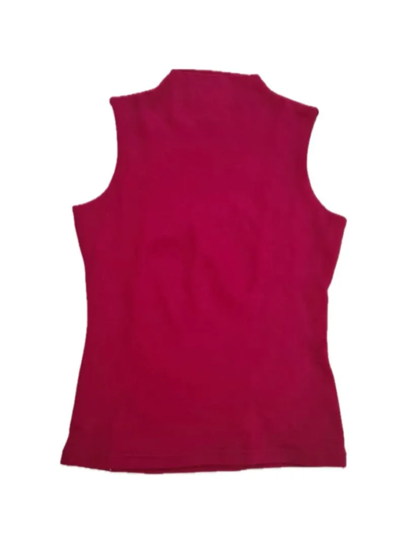 Saba Maroon High-Neck Sleeveless Top / Atasan Wanita Merah  photo 1