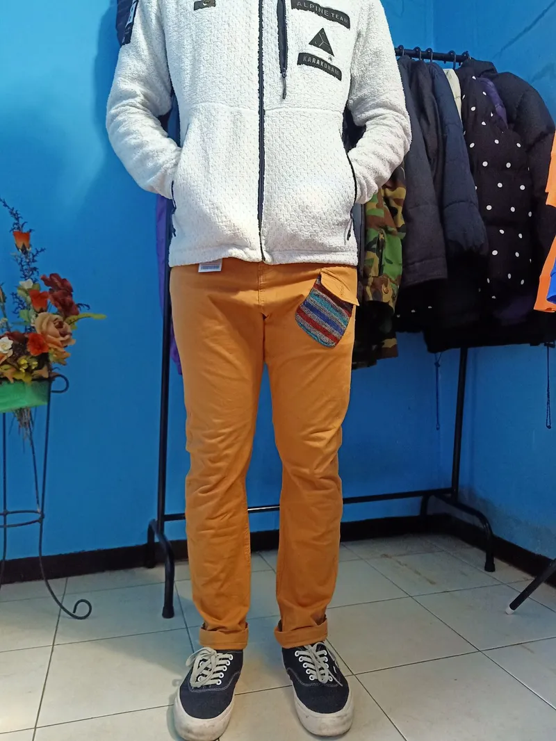 Jungle Storm Vintage Streetwear Casual pants Pria brown photo 1