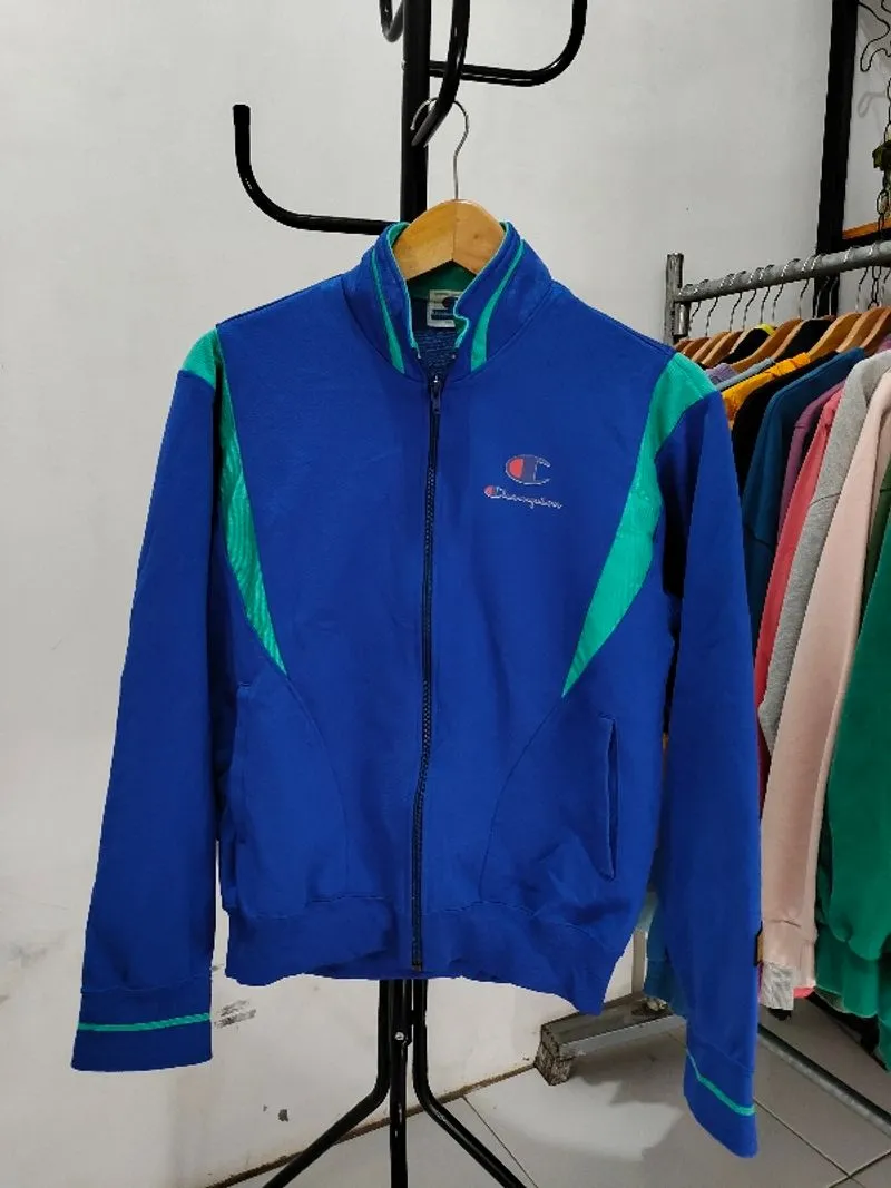 Jaket Tracktop Champion Blue Original photo 1