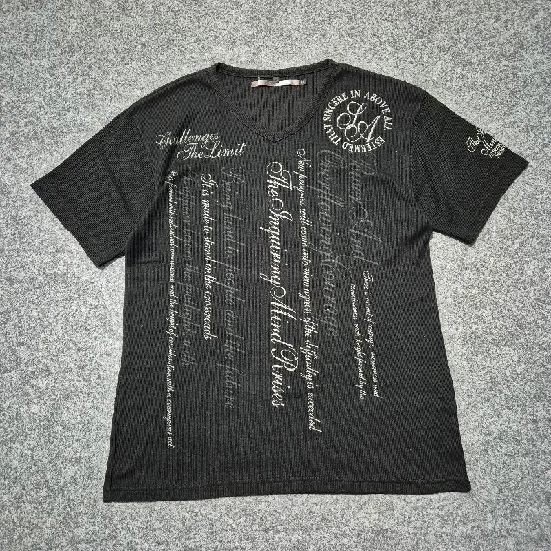 Black label poem grunge tshirt photo 1