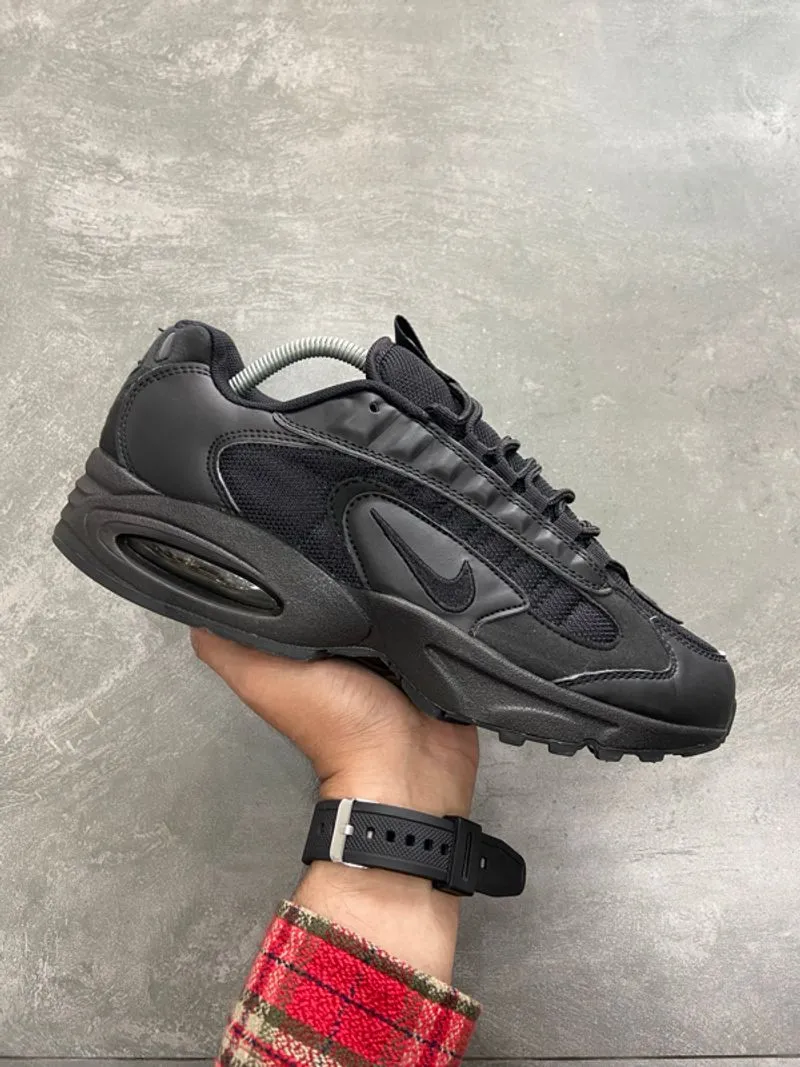 Rare Nike Airmax Triax 96 Triple Black Full Black photo 1