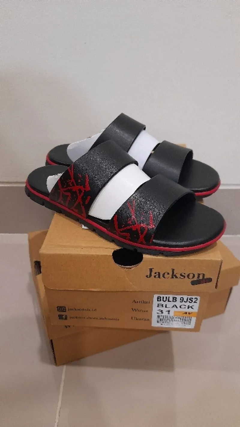 NEW JACKSON KIDS Sandal Anak Hitam Size 31 photo 1