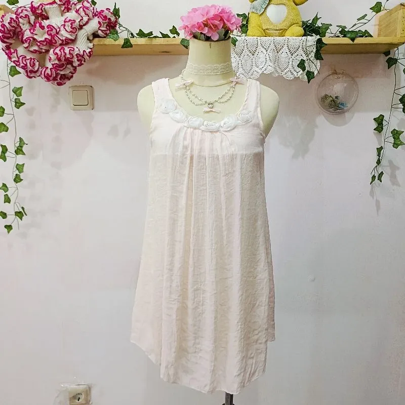 Crinkle Cotton Flower Top | Coquette • Mori • Kawaii photo 1