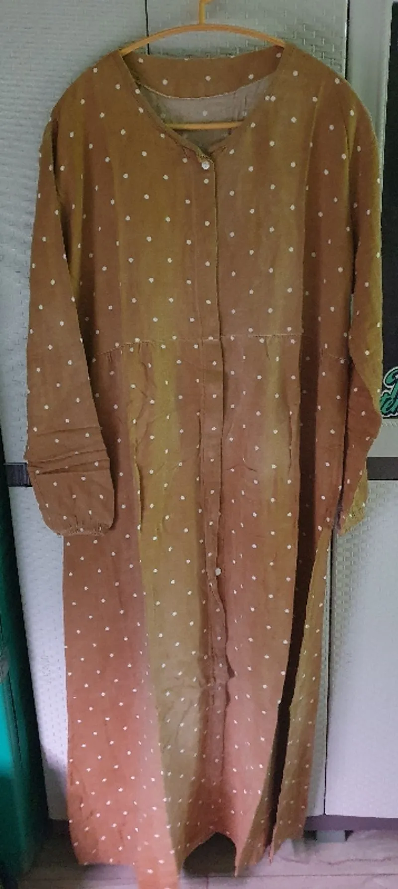 Gamis polkadot mustard photo 1