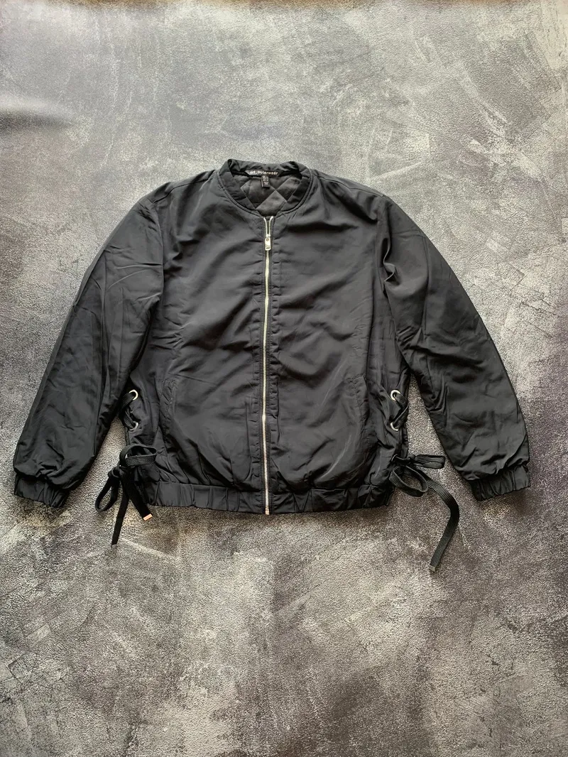 Casual Bomber jacket Wanita black photo 1