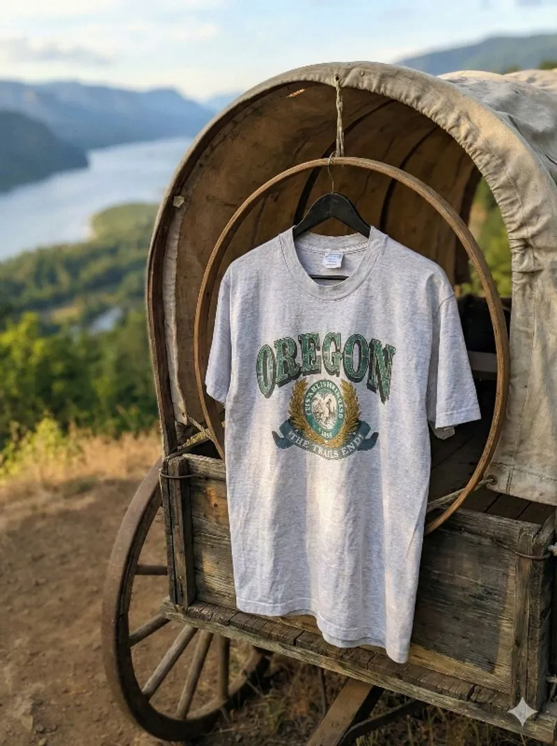 Vintage Oregon "The Trails End" Hanes '94s Graphic Tee photo 1