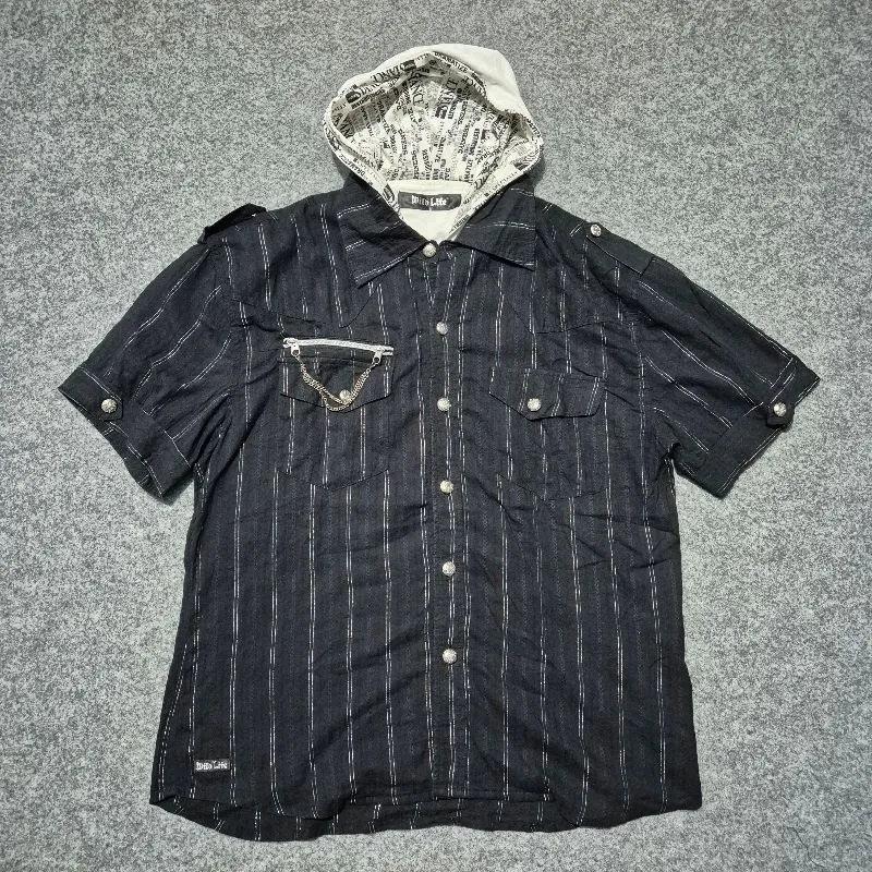 Wild life goth grunge hooded tee photo 1