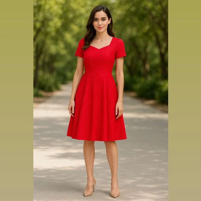HOT20 - Dress Midi Brokat Rok Mekar Meixinfushi photo 1