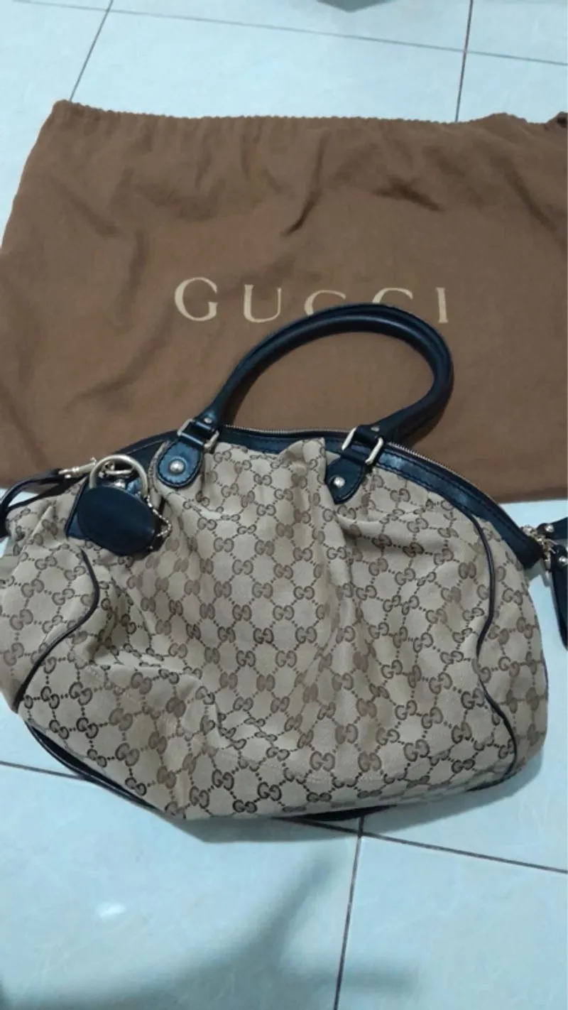 Preloved Gucci sukey hobo brown  photo 1