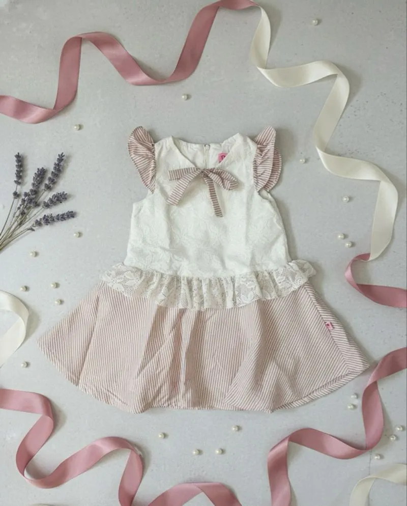 Dress Anak Donitakids white kombi/ dress cantik / dress baby photo 1