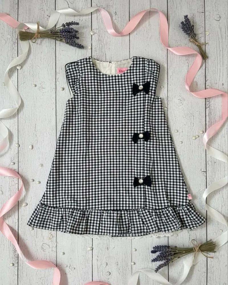 Dress Donita Kids Kotak Black / Dress anak / dress baby photo 1