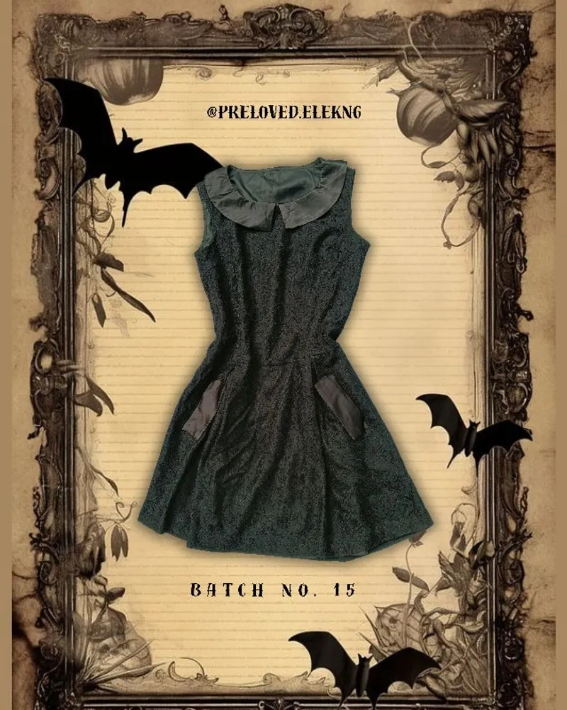 Dark brukat dress goth gothic vintage emo photo 1