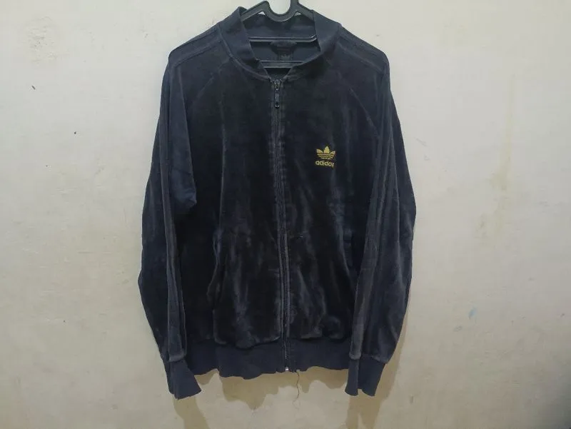 Monkey Jacket Adidas Velour Black Gold photo 1